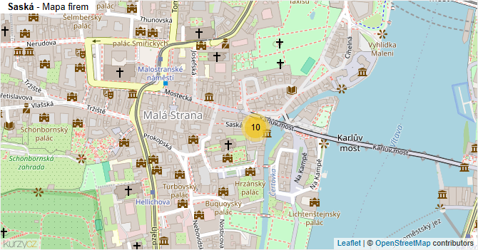 Saská - mapa firem