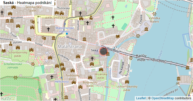 Saská - mapa podnikání