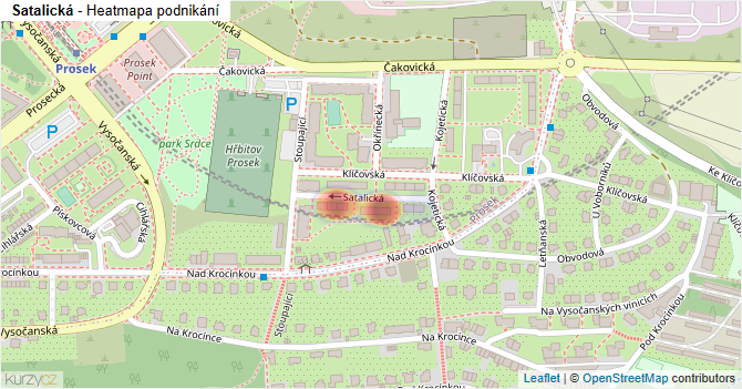 Satalická - mapa podnikání