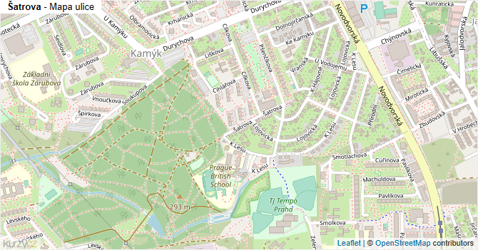 Šatrova - mapa ulice