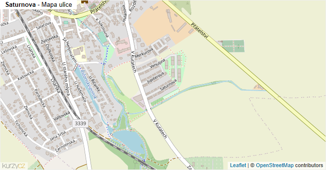 Saturnova - mapa ulice