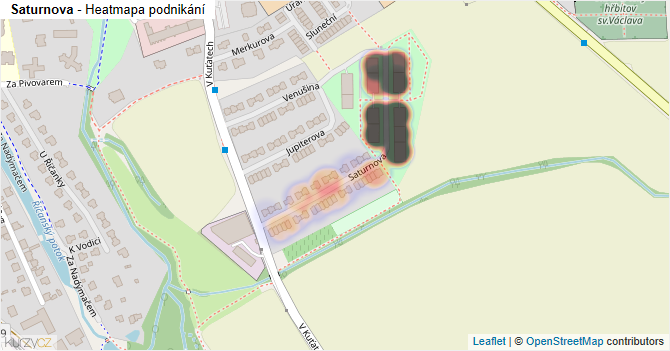 Saturnova - mapa podnikání