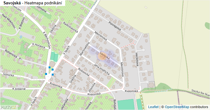 Savojská - mapa podnikání