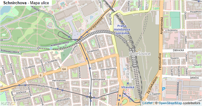 Schnirchova - mapa ulice