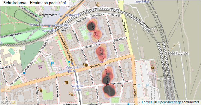Schnirchova - mapa podnikání