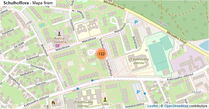 Schulhoffova - mapa firem