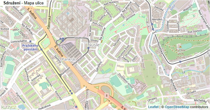 Sdružení - mapa ulice
