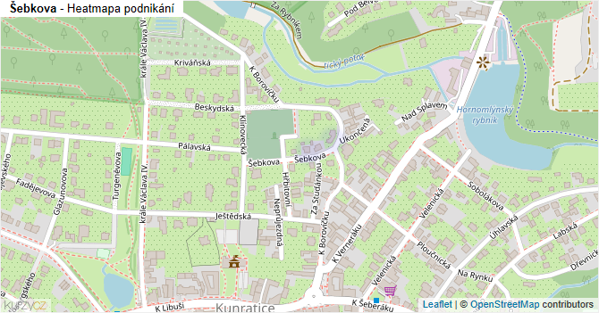 Šebkova - mapa podnikání