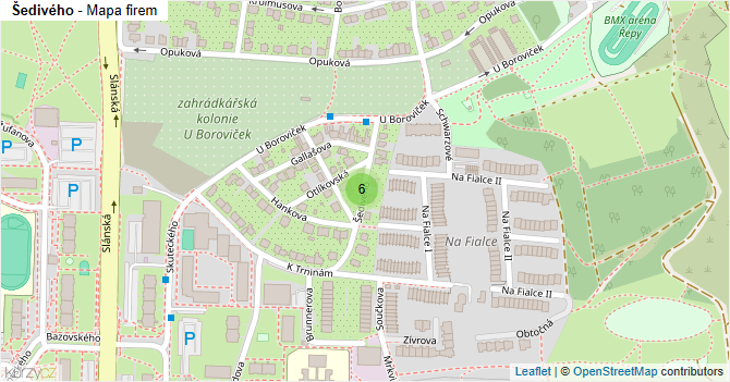 Šedivého - mapa firem