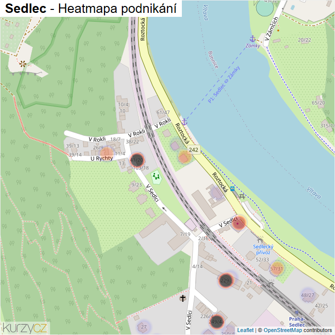 Mapa Sedlec - Firmy v části obce.