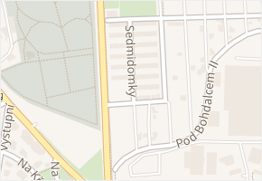 Sedmidomky v obci Praha - mapa ulice