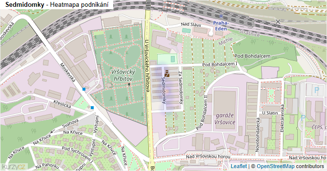 Sedmidomky - mapa podnikání