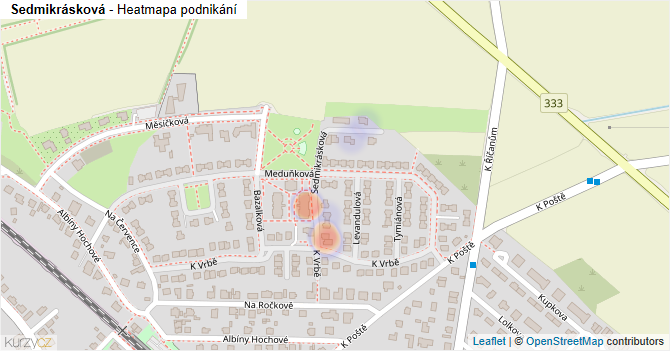 Sedmikrásková - mapa podnikání