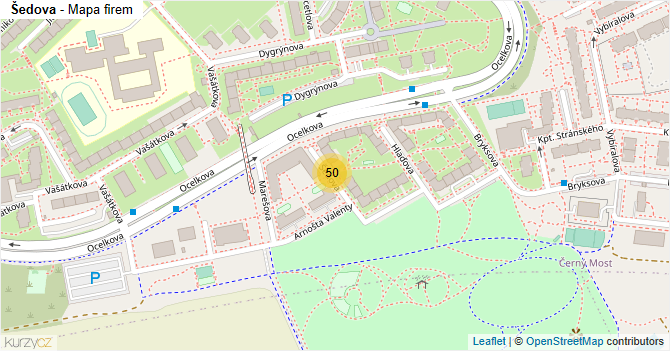 Šedova - mapa firem