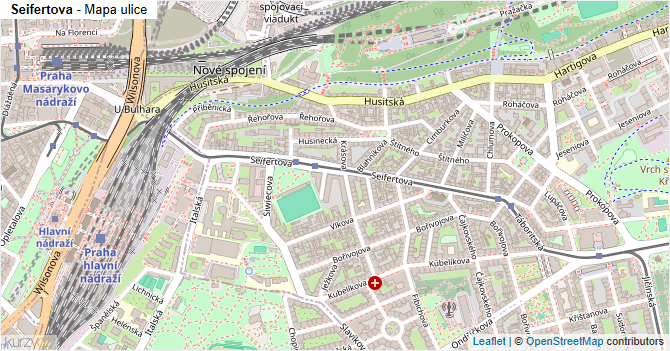 Seifertova - mapa ulice