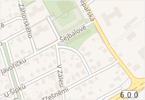 Šejbalové v obci Praha - mapa ulice