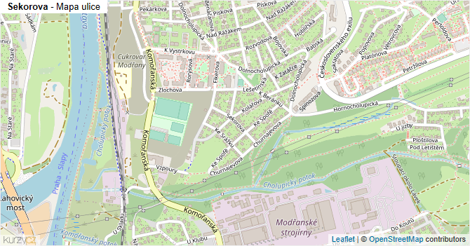 Sekorova - mapa ulice