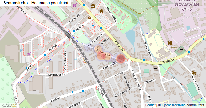 Semanského - mapa podnikání