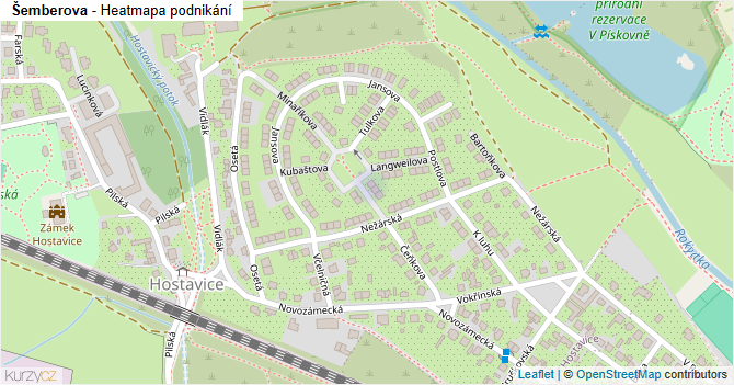 Šemberova - mapa podnikání
