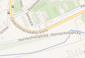 Semická v obci Praha - mapa ulice