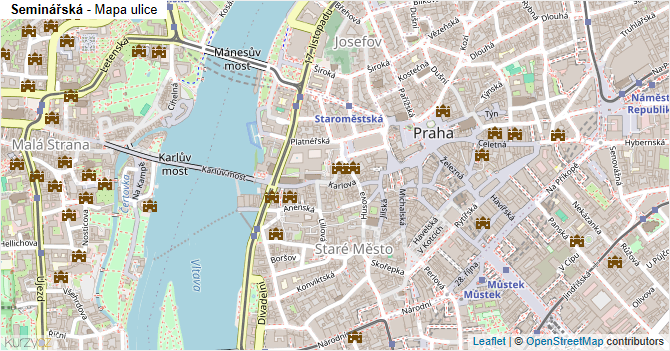 Seminářská - mapa ulice