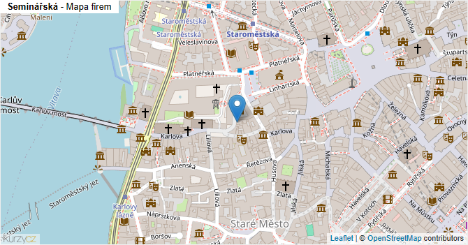 Seminářská - mapa firem