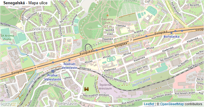 Senegalská - mapa ulice