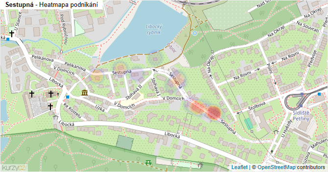 Sestupná - mapa podnikání