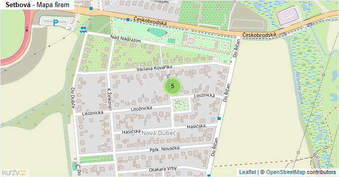 Setbová - mapa firem