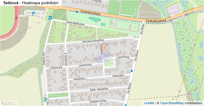 Setbová - mapa podnikání