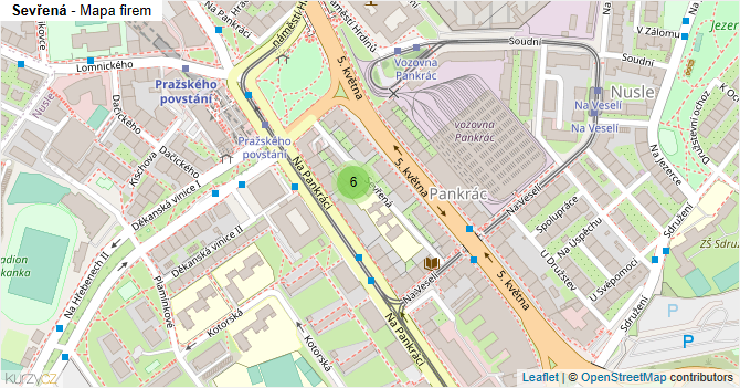 Sevřená - mapa firem