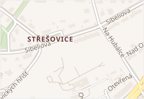 Sibeliova v obci Praha 4 - mapa ulice