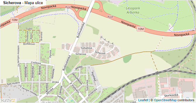 Sicherova - mapa ulice