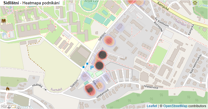 Sídlištní - mapa podnikání