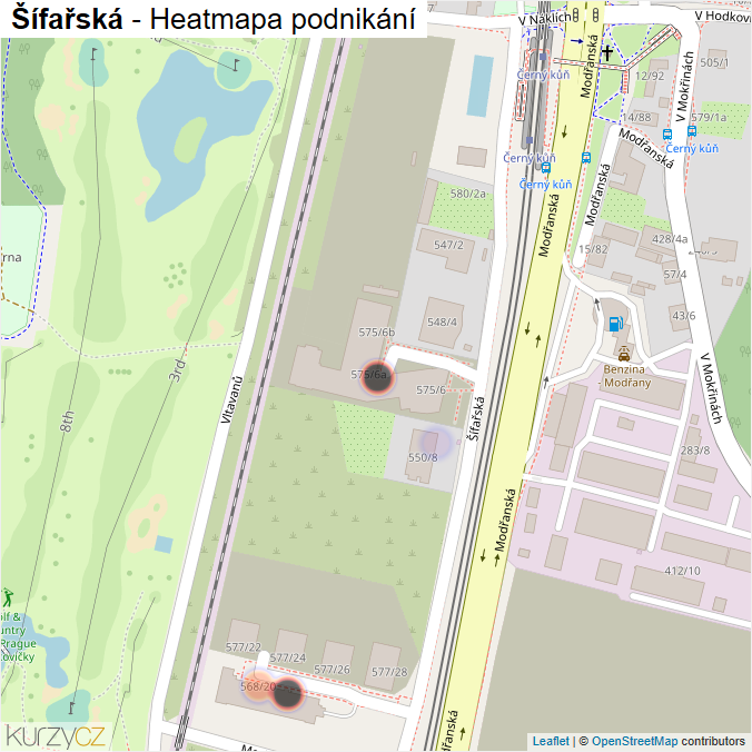 Mapa Šífařská - Firmy v ulici.