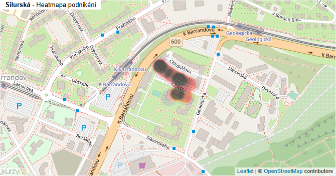 Silurská - mapa podnikání