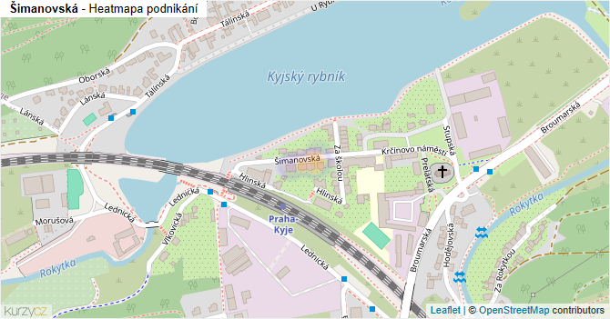 Šimanovská - mapa podnikání