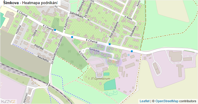 Šimkova - mapa podnikání