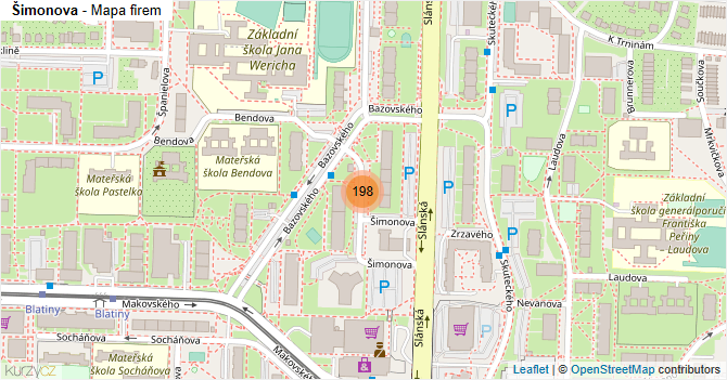 Šimonova - mapa firem