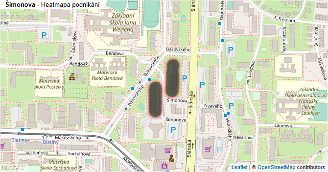 Šimonova - mapa podnikání