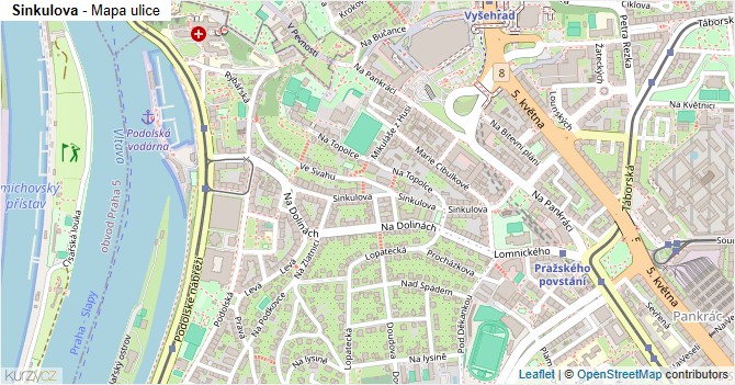 Sinkulova - mapa ulice