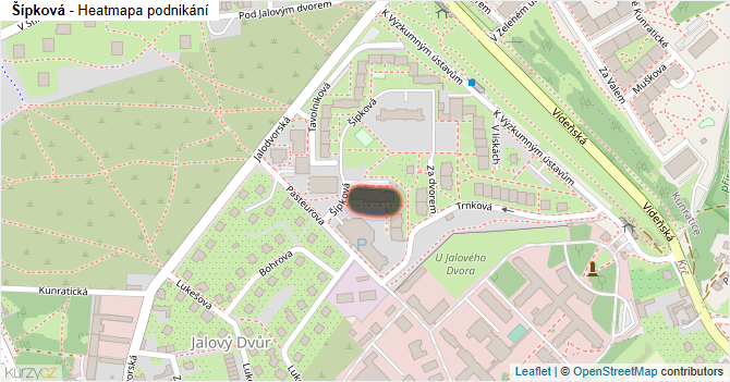 Šípková - mapa podnikání
