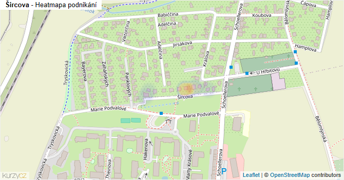 Šircova - mapa podnikání