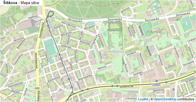 Šiškova - mapa ulice