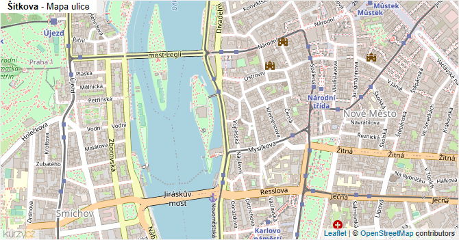 Šítkova - mapa ulice