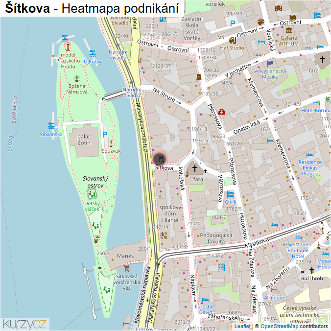 Mapa Šítkova - Firmy v ulici.