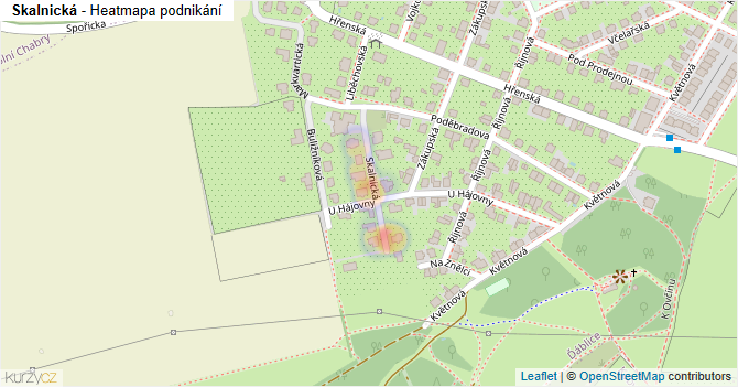 Skalnická - mapa podnikání