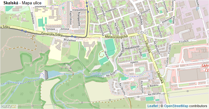 Skalská - mapa ulice