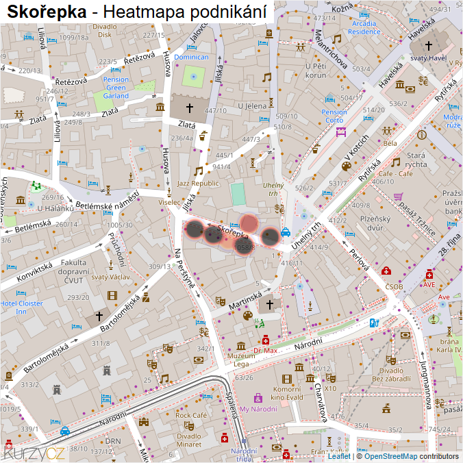 Mapa Skořepka - Firmy v ulici.