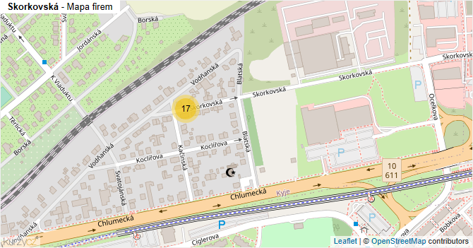 Skorkovská - mapa firem